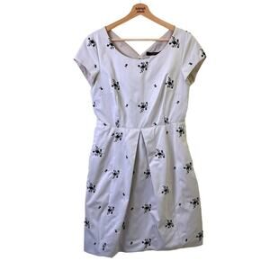 MaxMara Weekend Floral Embroidered Dress in Black & White SZ 8